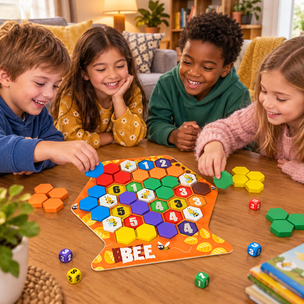 Honeycomb Building Puzzle Game – Versatile Children’s Educational Toy for Creative Construction, Pattern Learning, Problem Solving and Hands-On Family Play
