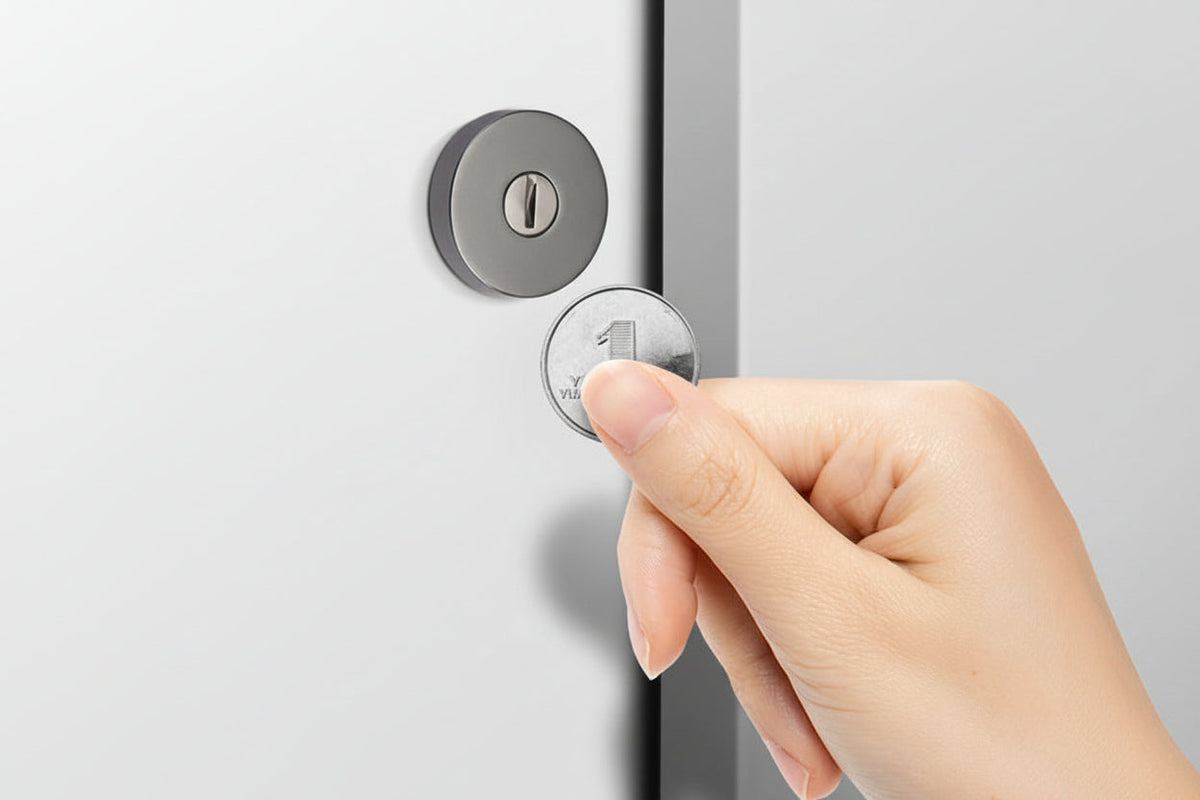 Invisible Push-Out Door Lock – Embedded Hardware Latch for Bathrooms, Barn Doors, Sliding Doors, Hidden Rooms and Minimalist Interior Security