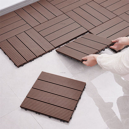 Raised Wood-Look Floor Mat – Moisture-Proof Anti-Fall Splicing Pad for Elderly and Pregnant Users with Safer Bathroom or Home Footing