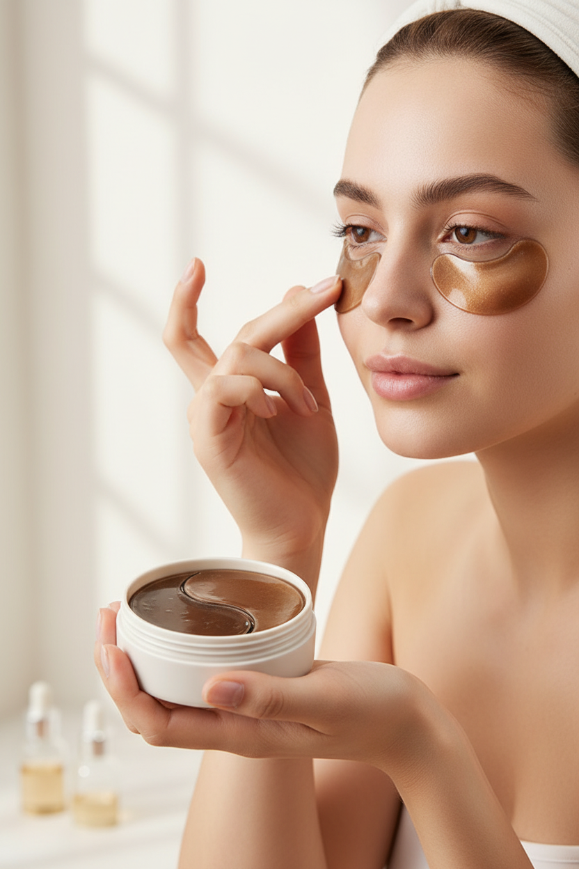 Caffeine Brightening Under-Eye Mask – Firming Eye Patches for Dark Circles, Puffiness and Tired Eyes with a Refreshed Appearance