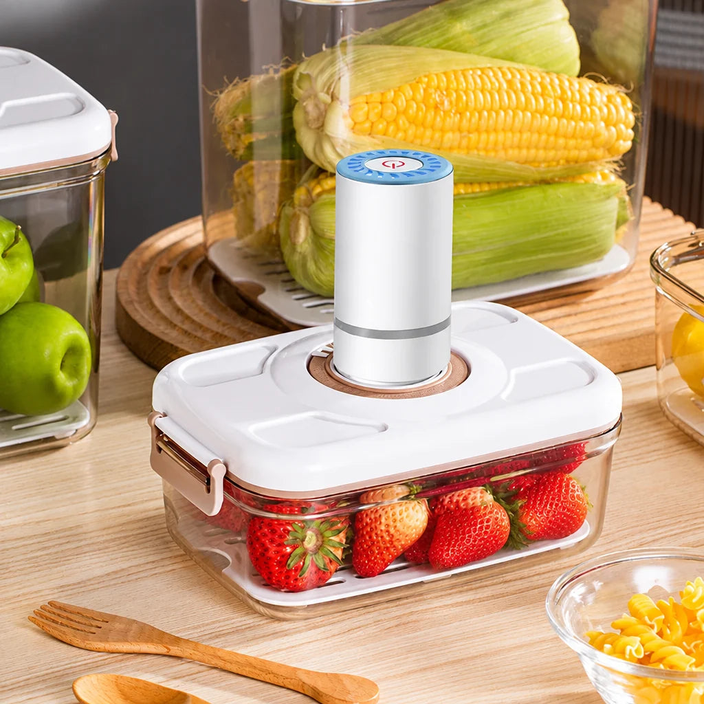 Vacuum Food Storage Container – Sealed Grain Tank and Drainable Refrigerator Fresh-Keeping Box for Organized, Space-Saving Kitchen Food Storage