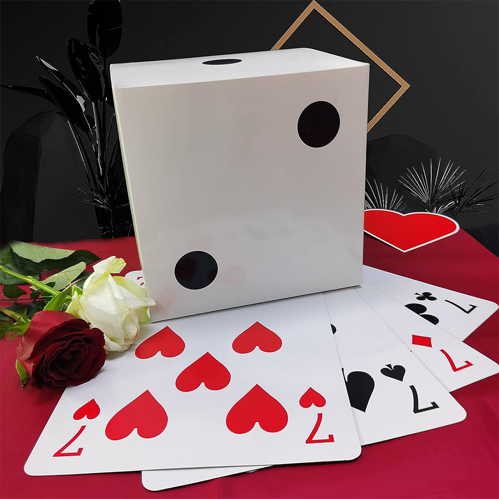 Light-Up Dice Favor Boxes- 6pcs Large Balloon Boxes for Game Night, Birthday Parties, or Retro Casino-Themed Events