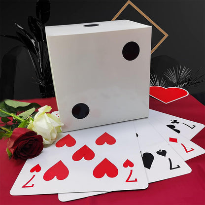 Light-Up Dice Favor Boxes- 6pcs Large Balloon Boxes for Game Night, Birthday Parties, or Retro Casino-Themed Events