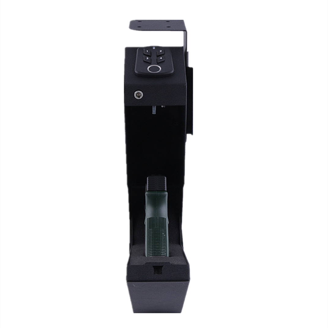 Fingerprint Gun Safe Box – 3-in-1 Anti-Theft Pistol Lock Box with Password, Key Access & Portable Security Protection