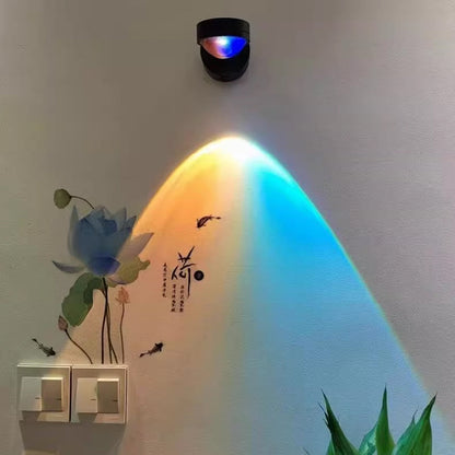 Wireless Sunset Lamp Projector – LED Ambient Night Light for Bedroom, Wall Decor and Cozy Home Lighting
