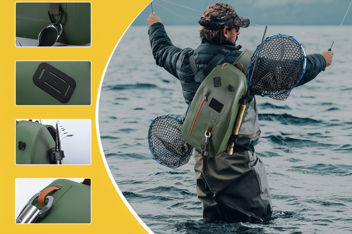Waterproof Fishing Chest Pack – IPX8 13L Sling Storage Bag with Airtight Zipper, Tool Holder and Angler Organization