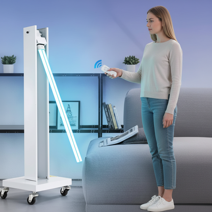 High-Power UV Disinfection Lamp – Mobile Germicidal Ozone Sterilization Light for Offices, Factories, Schools and Large Indoor Sanitizing Applications