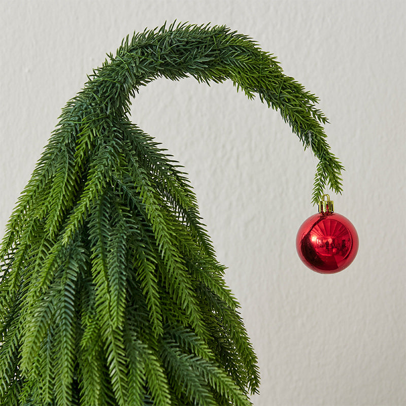 Nordic Twisted-Neck Christmas Tree – 40cm/60cm Tabletop Holiday Decoration for Home, Festive Mini Tree Ornament for Christmas & New Year Displays