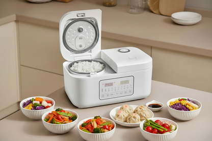Dual Control 4L Rice Cooker – Double Pot Multifunction Electric Cooker for Simultaneous Cooking and Convenient Family Meals.
