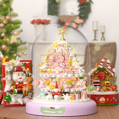 Christmas Diamond Blocks Toy Set – DIY Building Blocks Christmas Tree Store for Kids, Holiday Gift & Creative Learning Play