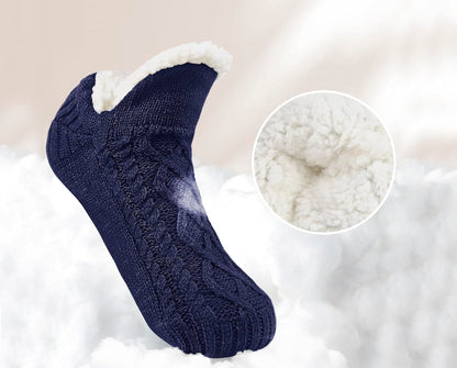 Electric Heated Foot Warmer Socks – Fleece-Lined Thermal Slipper Socks with Gel Grips, No-Slip Cozy Winter Indoor Heating for Men and Women