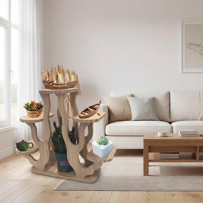 Desktop Display Stand – Multi Tier Plant and Collectible Rack for Figurines, Crafts and Home Office Decoration