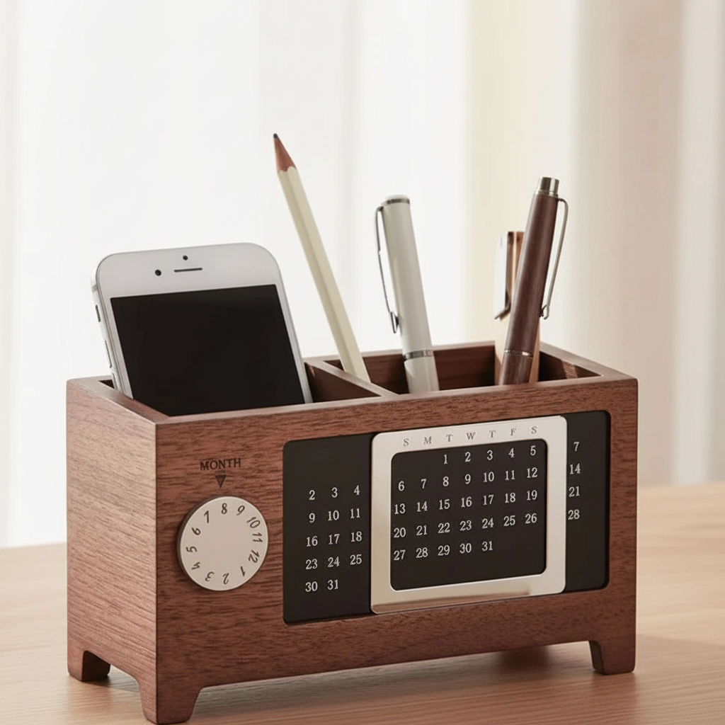 Wooden Multifunctional Organizer Box – Versatile Storage Container for Household Accessories, Jewelry, Desk Supplies, Crafts and Home Organization