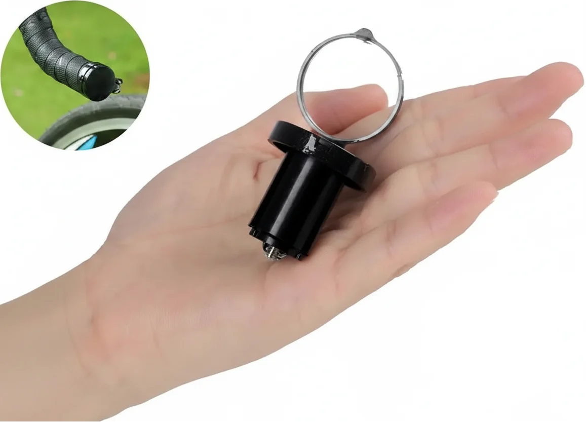 Wide Angle Bicycle Handlebar Mirror – 360 Degree Rotating Rear View Mirror for Road Bikes, Scooters and Safe Cycling