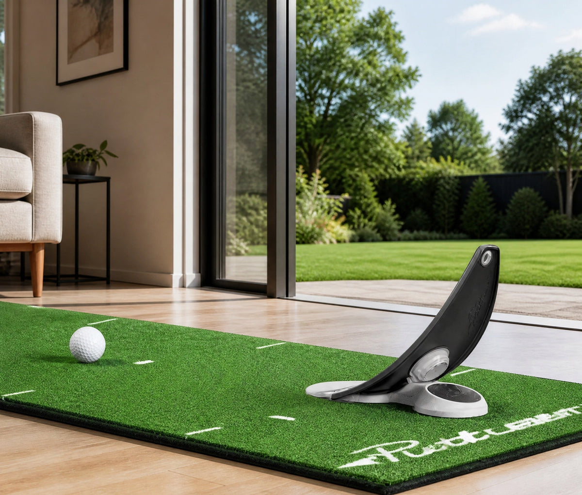 Portable Golf Putter Alignment Tool – Foldable Indoor and Outdoor Practice Holder with Triple Aim Points for Stable, Accurate Putting Training