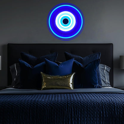 Dimmable Evil Eye Neon Sign – USB LED Wall Light for Bars, Garages, Bedrooms, Cafes and Man Caves with Mystical Home Decor