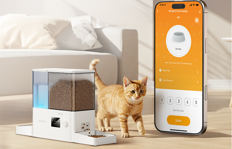 Smart Automatic Pet Feeder Set – 8.5L WiFi APP Food Dispenser with 5L Feeding Storage and 3.5L Gravity Water Drinker