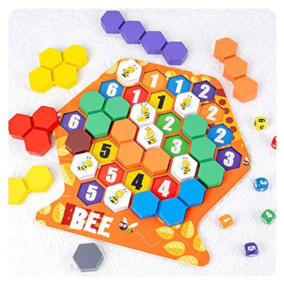 Honeycomb Building Puzzle Game – Versatile Children’s Educational Toy for Creative Construction, Pattern Learning, Problem Solving and Hands-On Family Play