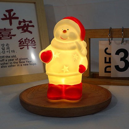 LED Santa & Snowman Christmas Night Light – Cute Children’s Bedside Lamp for Holiday Decor, Festive Bedroom Ambience & Xmas Gifts
