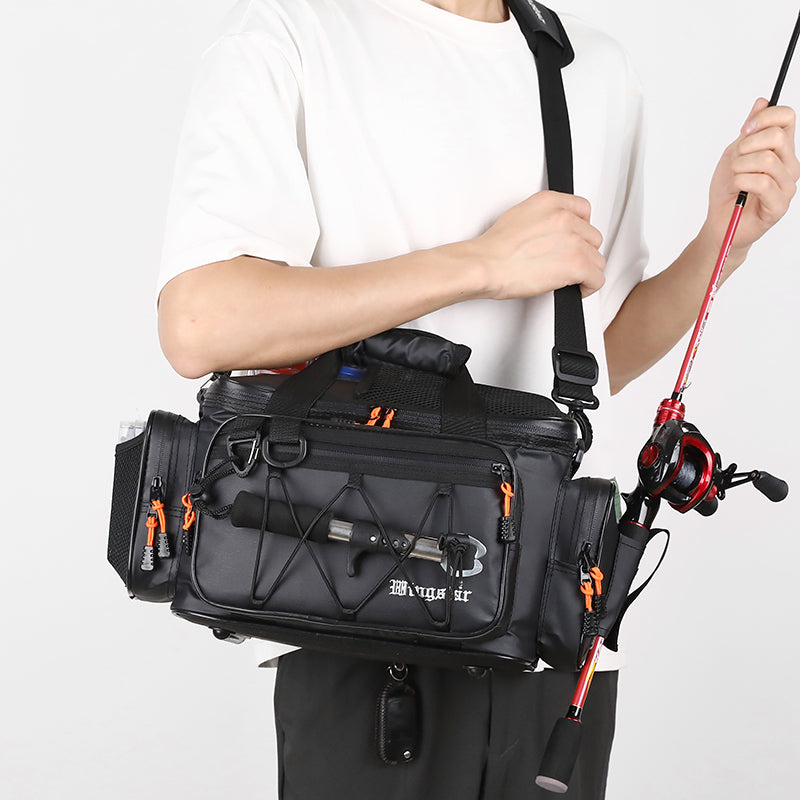 Multi-Layer Fishing Storage Bag – Portable Rod Carry Case with Tackle Organizer, Lining Protection & Large Capacity for Fishing Gear & Accessories