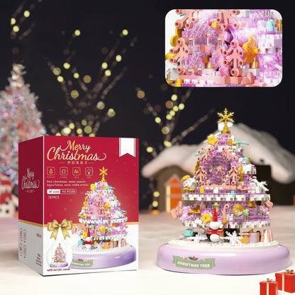 Christmas Diamond Blocks Toy Set – DIY Building Blocks Christmas Tree Store for Kids, Holiday Gift & Creative Learning Play