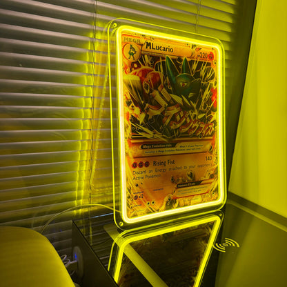 Furious Fists Neon Sign – Anime Acrylic LED Light for Kids Birthdays, Bedrooms, Game Rooms and Fun Collectible Wall Decor