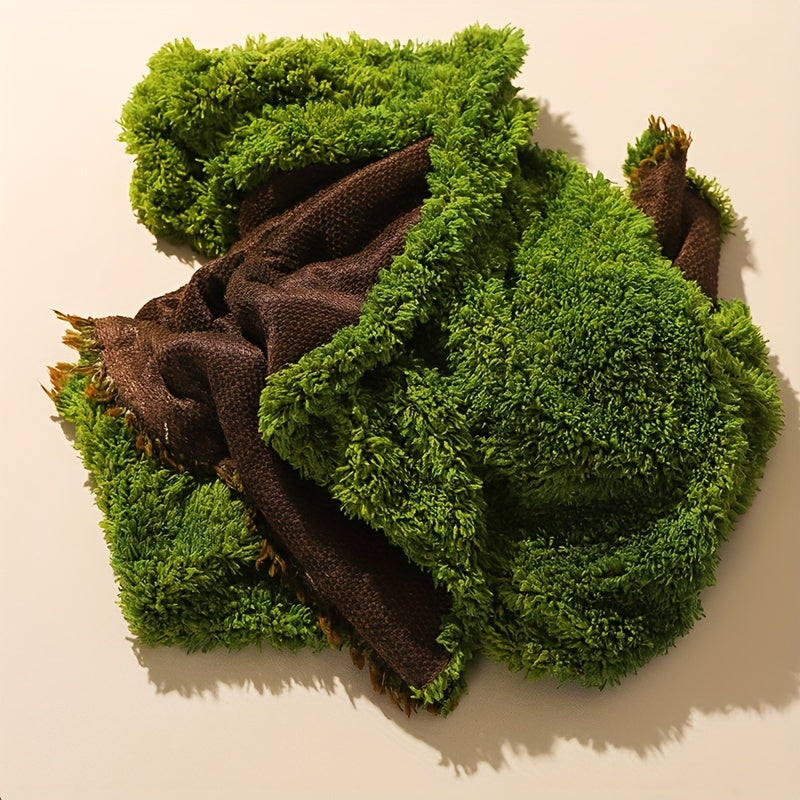 Artificial Fresh Green Moss Mat – Realistic Polyester Lawn Decor for Parties, Events, Indoor Displays, Outdoor Styling and Creative Backdrops