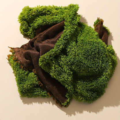 Artificial Fresh Green Moss Mat – Realistic Polyester Lawn Decor for Parties, Events, Indoor Displays, Outdoor Styling and Creative Backdrops
