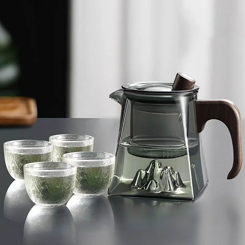 Glass Teapot with Infuser - Heat Resistant Tea Brewing Kettle for Herbal Tea, Flower Tea and Everyday Use