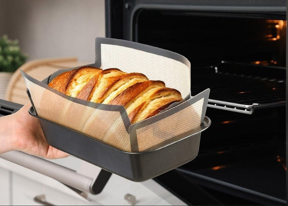 Reusable Silicone Bread Pan Liner – Nonstick Heat-Resistant Baking Mat for 9.5 x 5 Inch and 1.5LB Loaf Pans