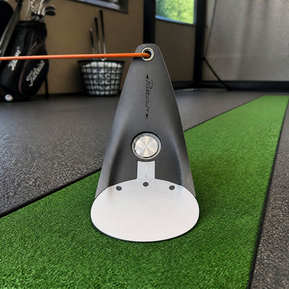 Portable Golf Putter Alignment Tool – Foldable Indoor and Outdoor Practice Holder with Triple Aim Points for Stable, Accurate Putting Training