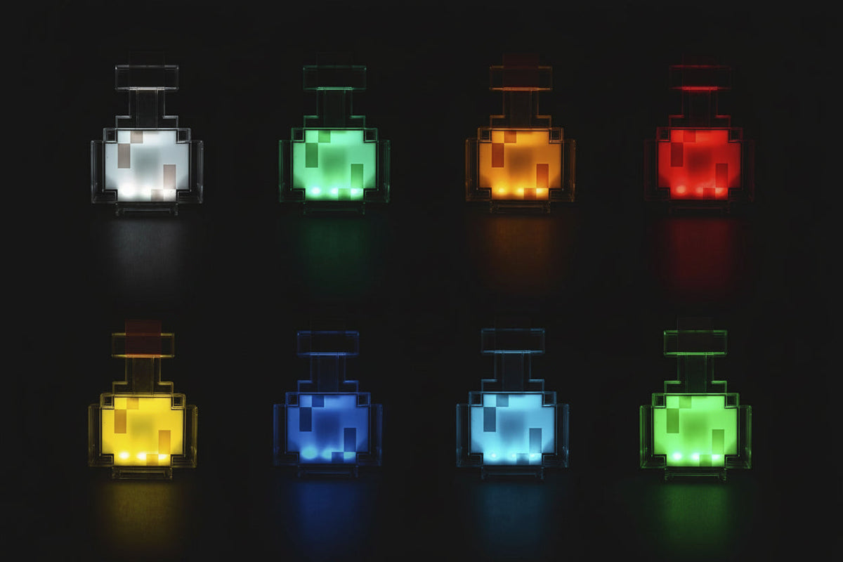 LED Medicine Bottle Night Light – MC Game-Inspired Rechargeable Toy Lamp for Kids’ Bedrooms, Creative Bedside Décor