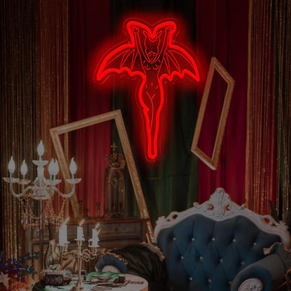 Vampire Halloween Neon Sign – Gothic LED Wall Light for Parties, Bedrooms and Haunted Decor with Spooky Ghost-Inspired Nighttime Ambience