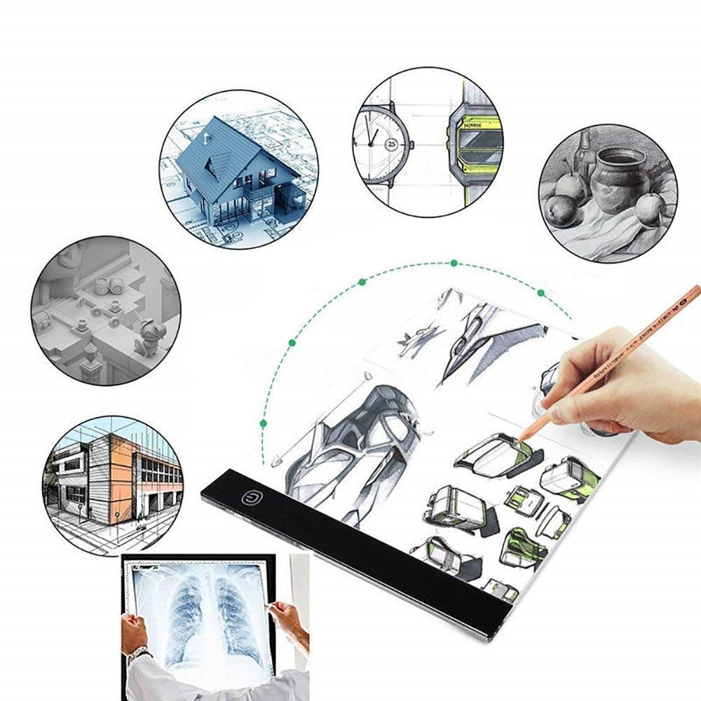 Dimmable A4 LED Light Pad Tablet – Eye Protection Diamond Painting Board for Tracing, Drawing & Embroidery Gifts