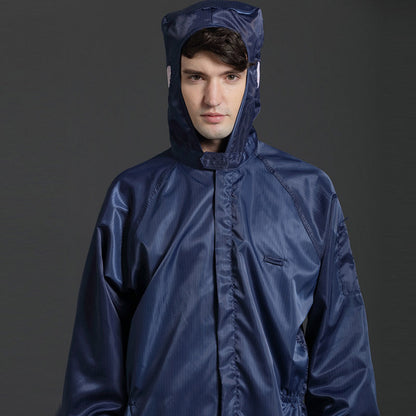 Unisex Hooded Cleanroom Coveralls – Dust-Proof Anti-Static One-Piece Work Uniform for Clean Environments, Protective Tasks and Professional Workplace Wear