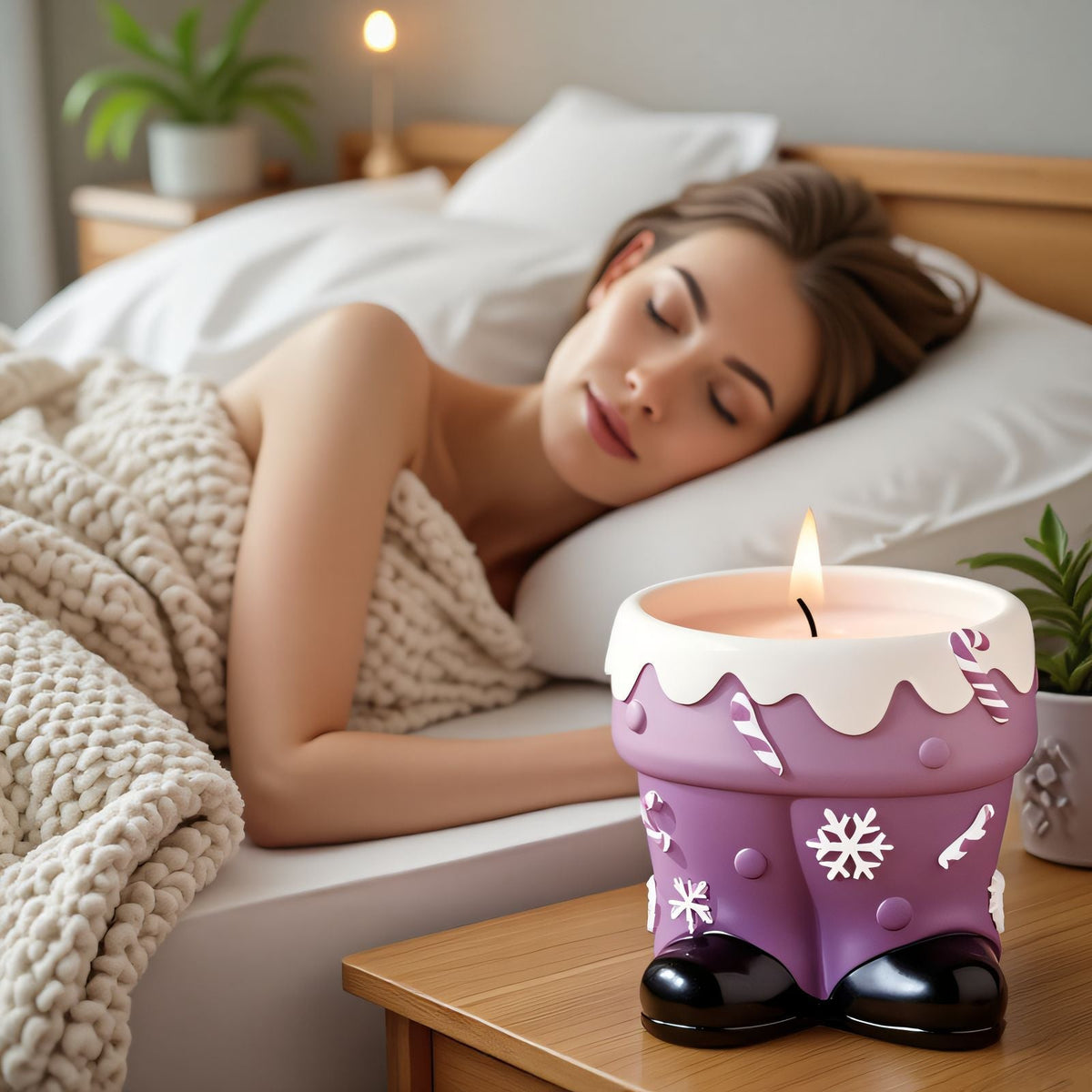 Christmas Silicone Epoxy Mold Set – DIY Candle Cup, Flower Pot & Gypsum Holder Moulds for Home Aromatherapy & Holiday Craft Making