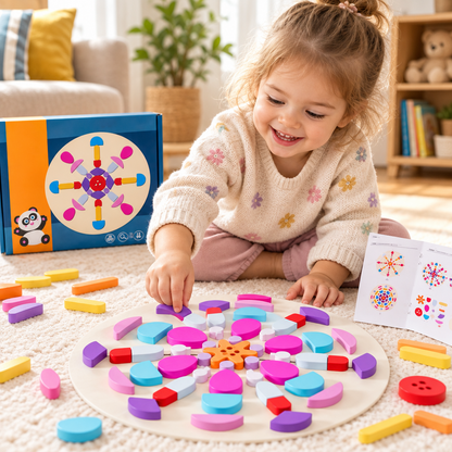Wooden Creative Puzzle Blocks – Educational Building Toy for Kids with Hands-On Problem Solving, Imaginative Construction and Fine Motor Skill Play