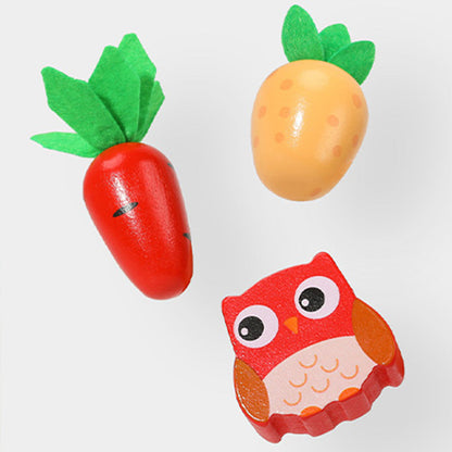 Wooden Carrot Harvest Game – Developmental Montessori-Style Toy for Toddlers with Sorting, Fine Motor Practice and Fun Pretend Gardening Play