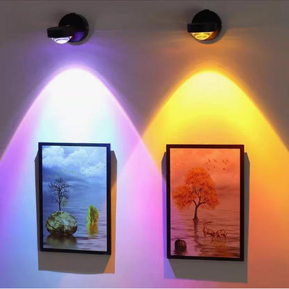 Wireless Sunset Lamp Projector – LED Ambient Night Light for Bedroom, Wall Decor and Cozy Home Lighting