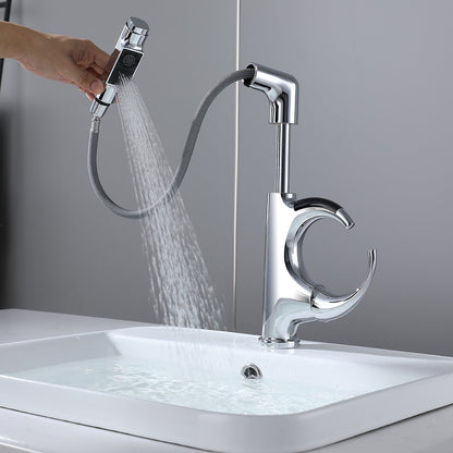 LED Temperature Display Kitchen Faucet – Mechanical Arm Mixer with Pull-Out Sprayer, Adjustable Height and Dual Water Modes for Modern Sinks