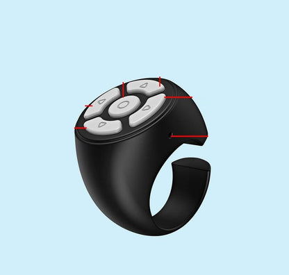 Wireless Remote Control Finger Ring – Rechargeable Bluetooth Camera Shutter & Smartphone Page Turner for Video Apps, Portable Gadget