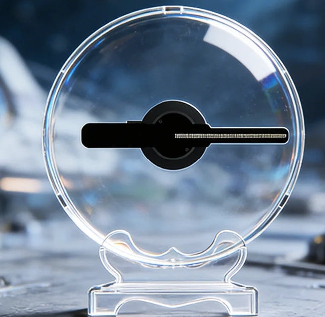 Mini 3D Holographic Advertising Fan – 20CM LED Hologram Display with App and Remote Control for Small Businesses and Home Decor
