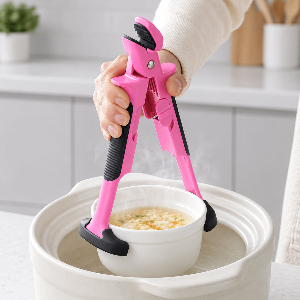 Bowl and Plate Lifter Tongs – 2-in-1 Heat-Resistant Non-Slip Kitchen Gripper for Safely Serving Hot Dishes with Anti-Scald Handling