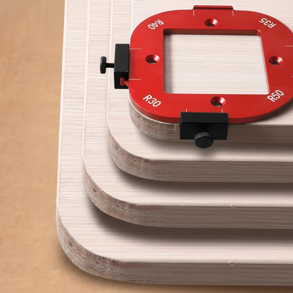 Aluminum Wood Router Templates Routing Guide Set – Precision Woodworking Arc Cutting Jig for Accurate Router Projects and DIY Carpentry.