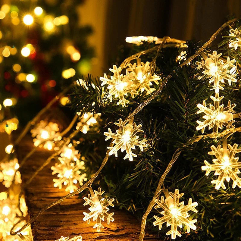 LED Twinkling Fairy String Lights – Star Ambient Lighting Strips for Room, Balcony, Garden, and Outdoor Christmas Decorations with Warm Festive Glow