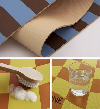 Non-Slip Bathroom Floor Mat – Water-Absorbing Diatom Mud Rug with Striped Design for Showers, Doorways and Quick-Drying Everyday Bathroom Comfort