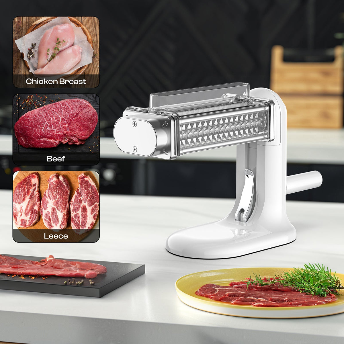 Manual Meat Tenderizer Machine – Stainless Steel Rolling Steak Cuber and Flattening Tool for Beef, Poultry and Professional Kitchen Preparation