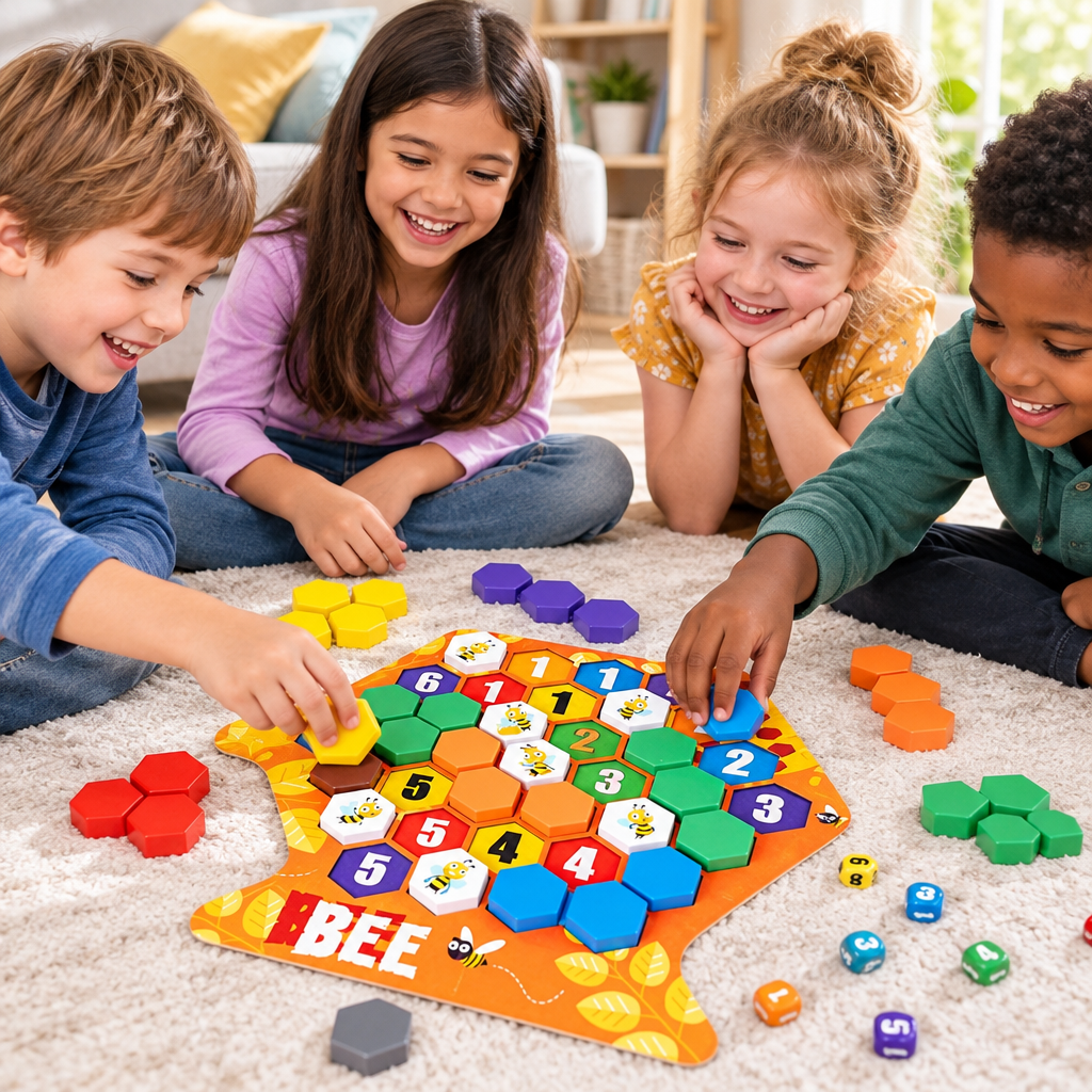 Honeycomb Building Puzzle Game – Versatile Children’s Educational Toy for Creative Construction, Pattern Learning, Problem Solving and Hands-On Family Play