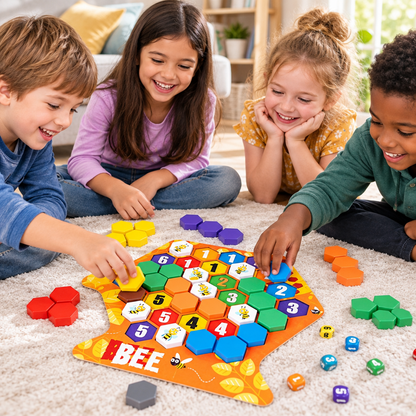 Honeycomb Building Puzzle Game – Versatile Children’s Educational Toy for Creative Construction, Pattern Learning, Problem Solving and Hands-On Family Play
