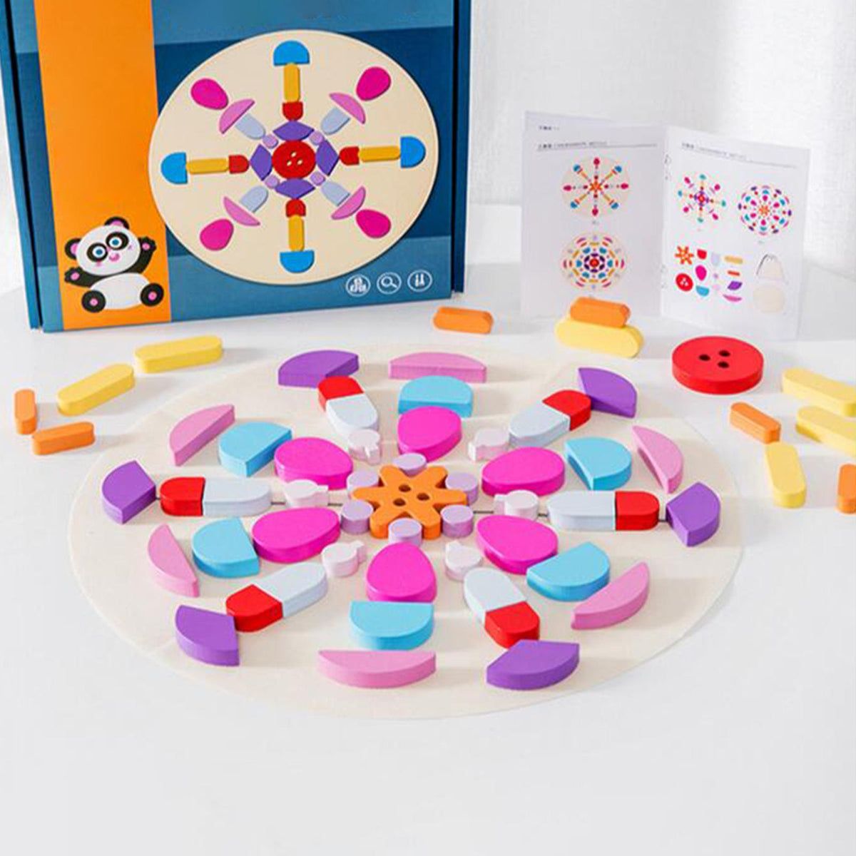 Wooden Creative Puzzle Blocks – Educational Building Toy for Kids with Hands-On Problem Solving, Imaginative Construction and Fine Motor Skill Play